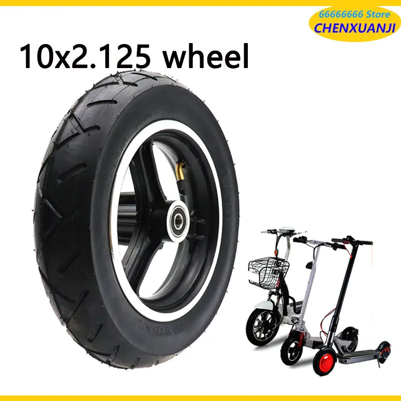 10x2.125 Wheel Rim 10 Inch Scooter Wheel Hub Alumnium Alloy Wheel Frame With Inner Tire Electric Scooter