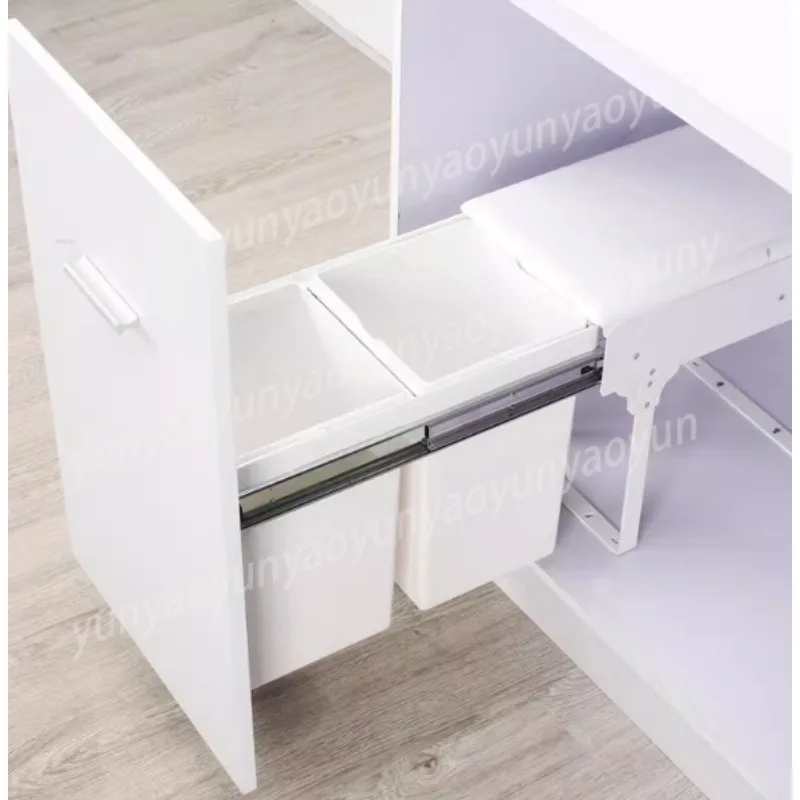 Kitchen Sorting Trash Can, Pull-out Cabinet, Sink Cabinet Trash Can, Square Cabinet Inner Cabinet Door Hidden Trash Can
