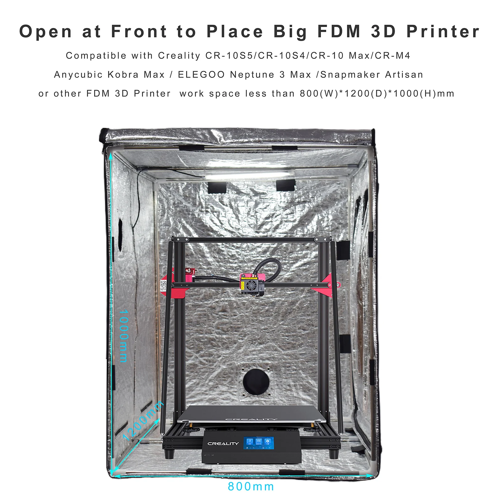 Imagem -06 - Creality-diy 3d Printer Enclosure Outer Warm Enclosure Imprimir Grande Abs Itens de pc Cr10s Cr-10s4