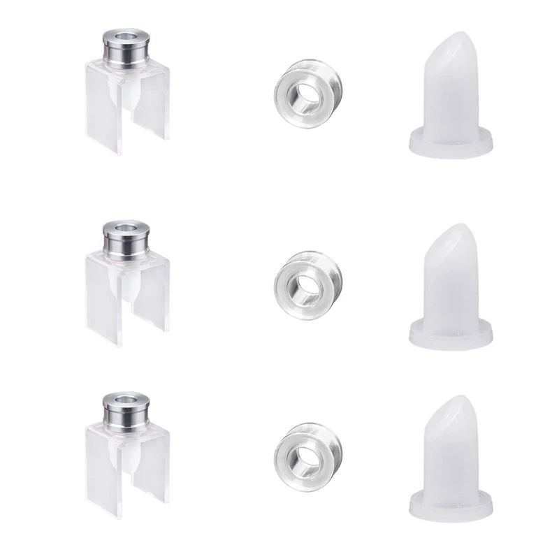 Beauty 9 Piece Set DIY 12.1Mm Simple Lipstick Filling Tube Birdmouth Silicone Mold Aluminum Ring Single Hole Bracket