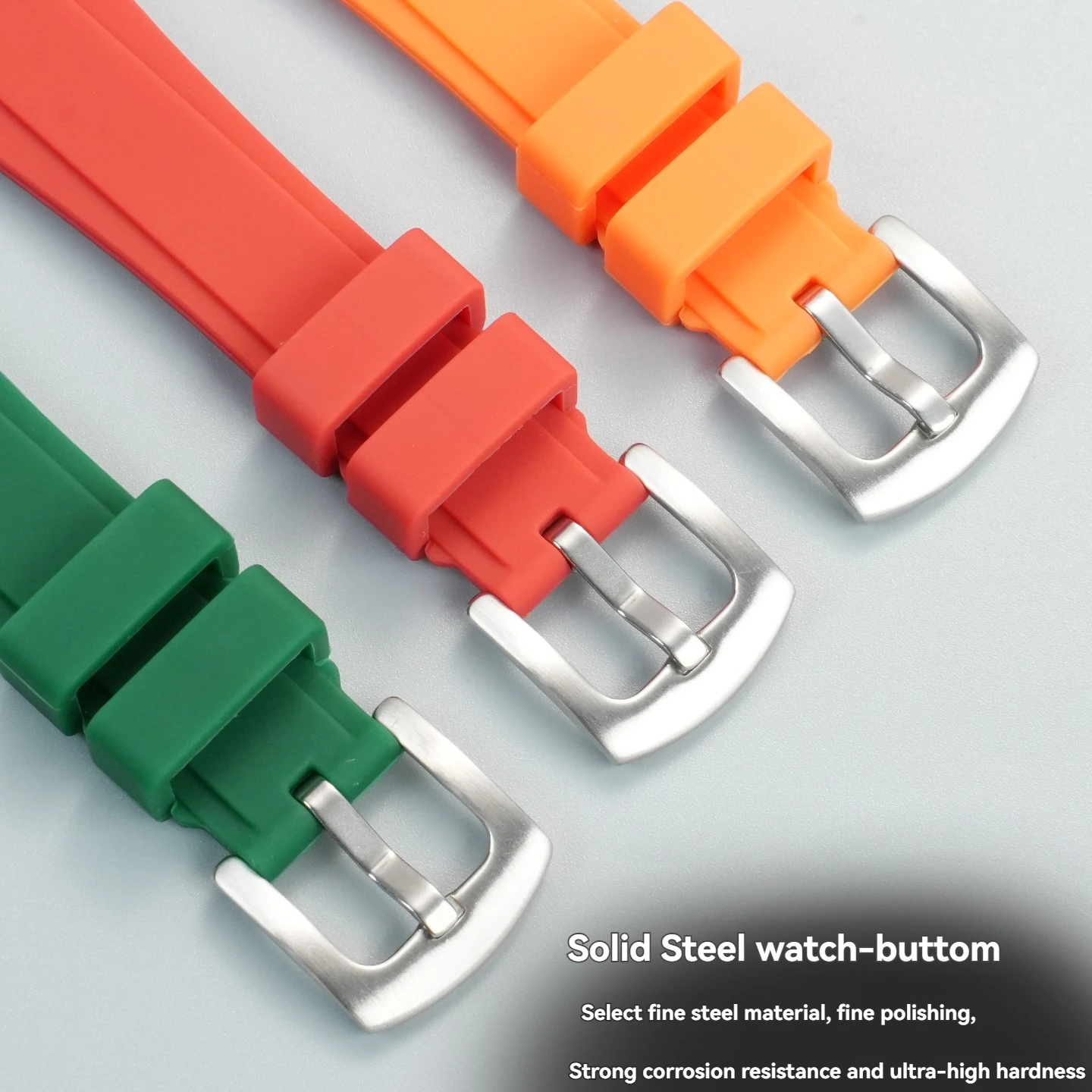 لسلسلة AIKON QUARTZ AI1008 ساعة رياضية من السيليكون مع ملحقات سلسلة ساعات بواجهة من الفولاذ المقاوم للصدأ عالية الجودة