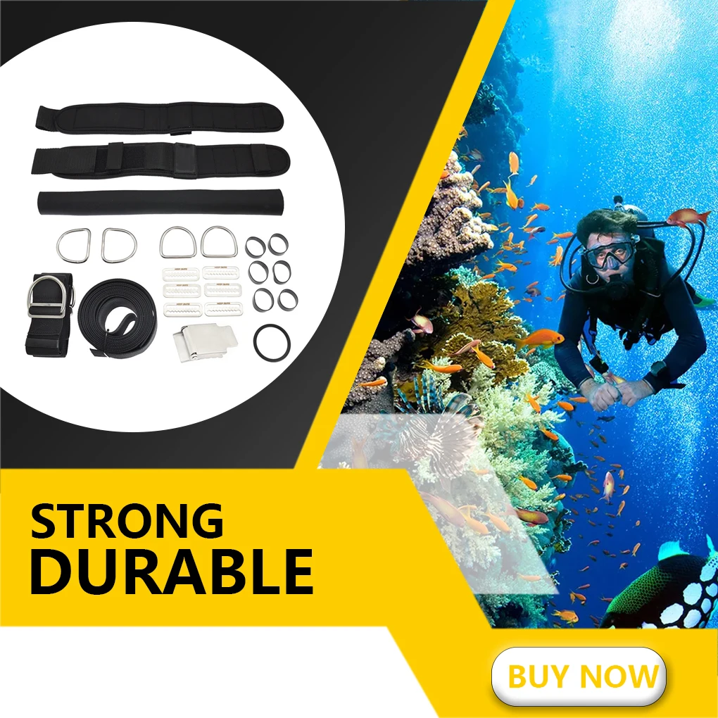 Keep Diving HN-T99 Backplate Harness Set Detachable Neoprene Stretchy Freediving Backplane Kit Weight Belt Underwater