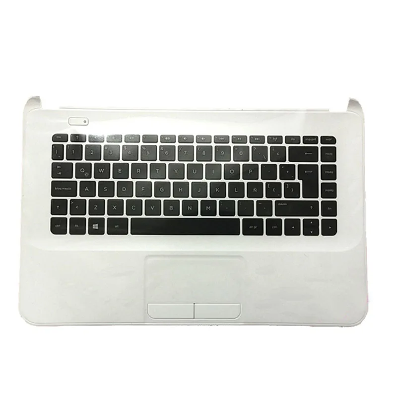 For The New HP 14-D 240 G2 14-D010tx Palm Pad Keyboard Touch Pad / Black Paint Brazilian / White Latin/