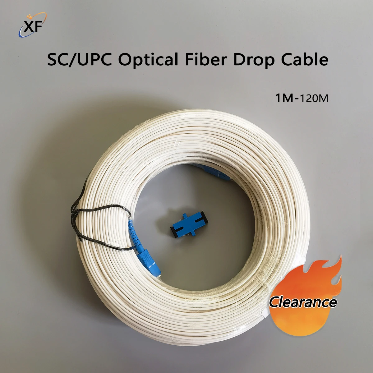 

Fiber Drop Cable Optical Patch Cord SC/UPC-SC/UPC 1M-120M Single Mode Indoor FTTH With Free Connector Adapter Fibra Optica