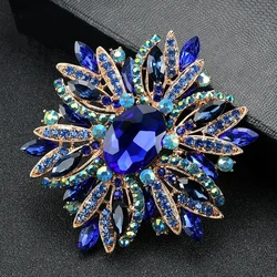 SHMIK Luxury Women Fashion Crystal Exaggerated Brooch Badges Exqusitie High-end Rhinestone Shining Boutique Decoration Pin