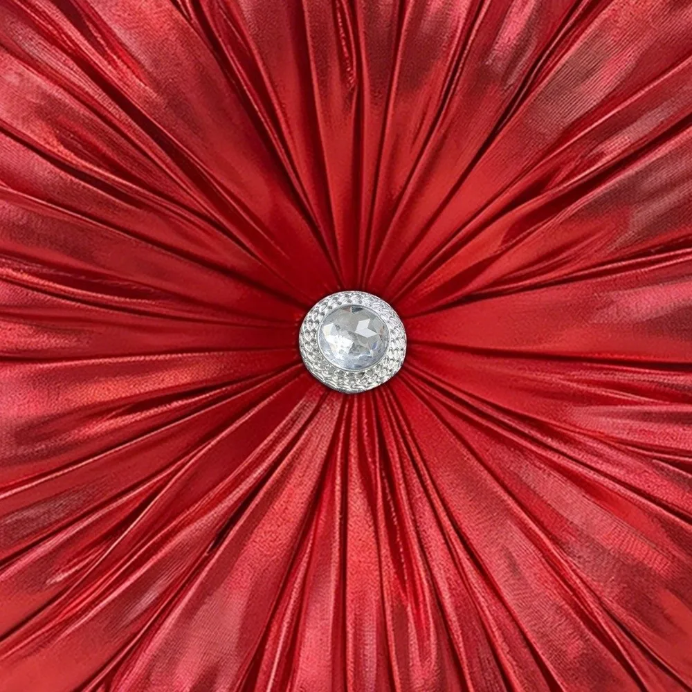 New 3D Pleated Pumpkin Throw Pillow Round Metallic Style Sofa Seat Cushion Sequins Round Wheel Cushion For Sofa Bed