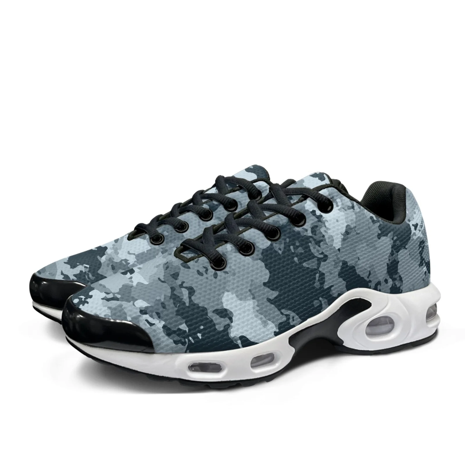 PENSTROLL Gray Camo Print Work Sneakers Men's Training Shoe for Adult, Breathable Comfortable Walking Sneakers