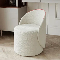 360 ° Draaibare schoenwisselkruk Make-upkruk Sponsrugleuning Kleedstoel Comfortabele ademende woonkamer Luie fauteuil