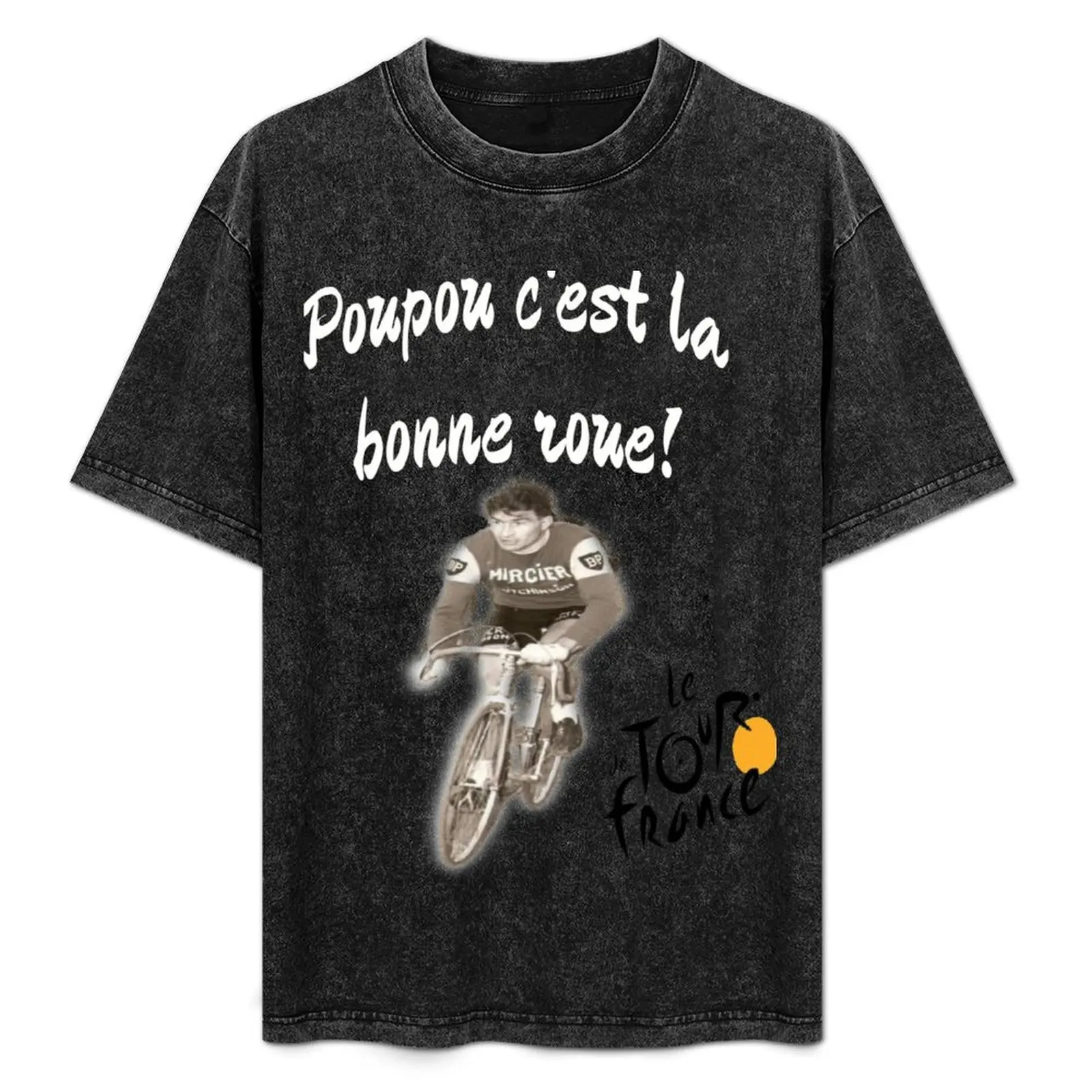 Raymond Poulidor T-Shirt Art Pattern Printed Casual Top