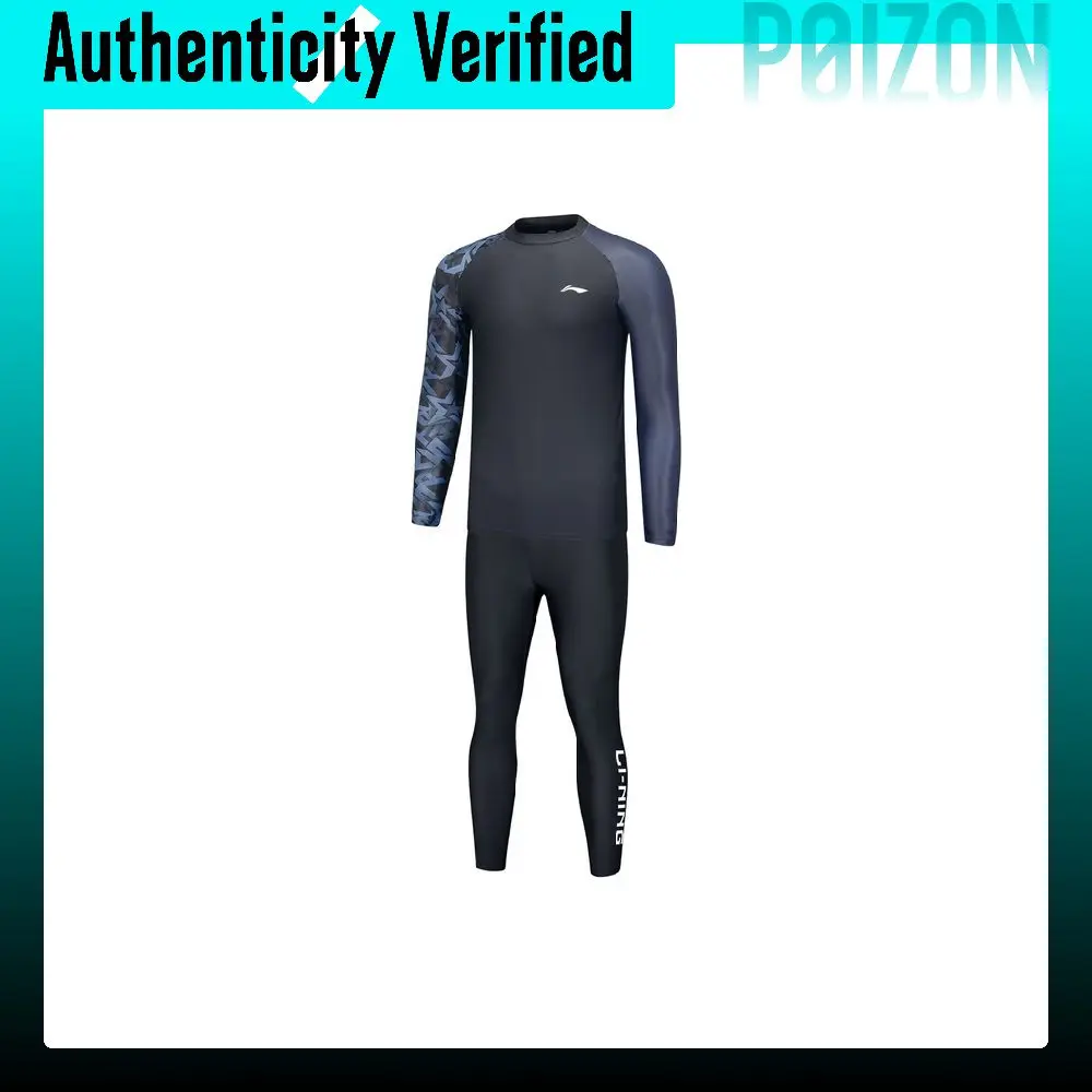 Li-Ning Swim Collection Wetsuits Men's Black Crew Neck Moderate ASLT101-1