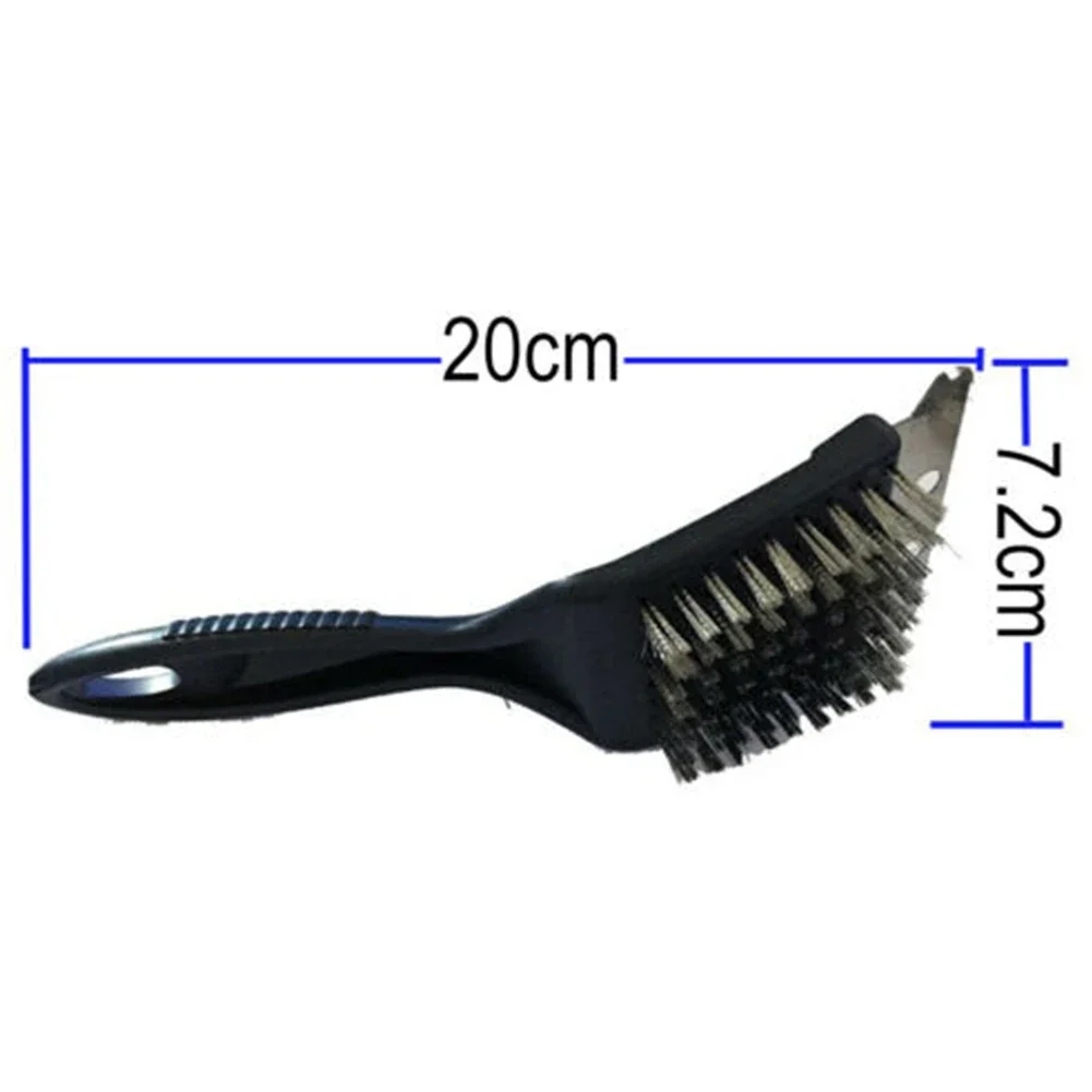 1 Pcs Wire Brush 20cm X 7.2cm BBQ Tools Cast Iron Metal Grill Plastic Stainless Steel Wire Brush Stainless Steel