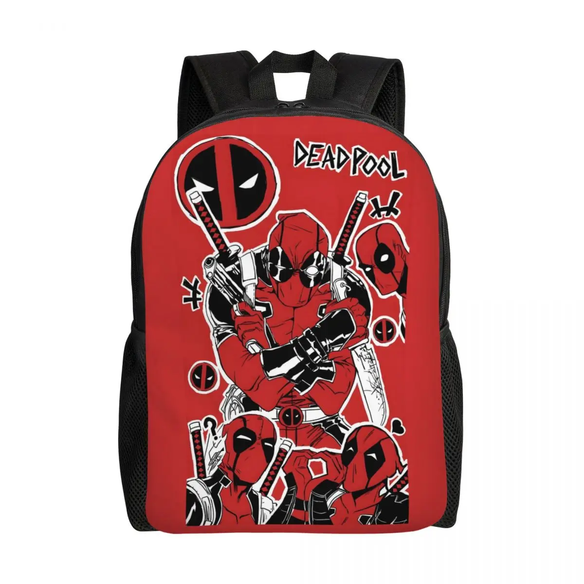 Ransel Deadpool yang Dipersonalisasi Tas Buku Kasual Pria Wanita untuk Tas Buku Komik Sekolah Tinggi