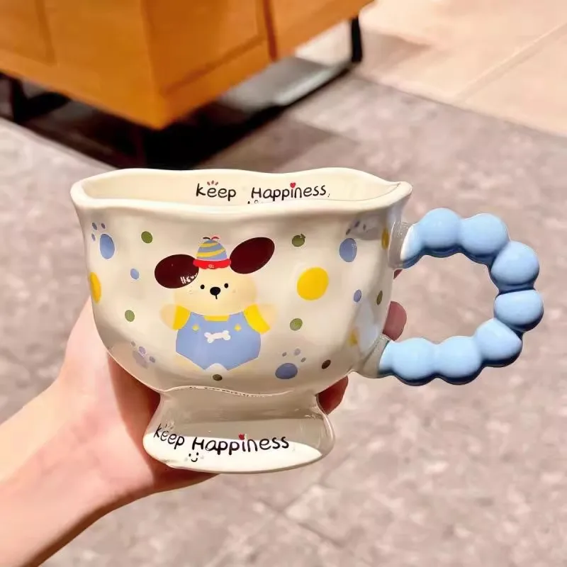Cute Dog and Rabbit Mug Couple Ceramic Cup Mug for Coffee Tea Cups Personalized Gift Original Breakfast Cups Drinkware Beer Mugs