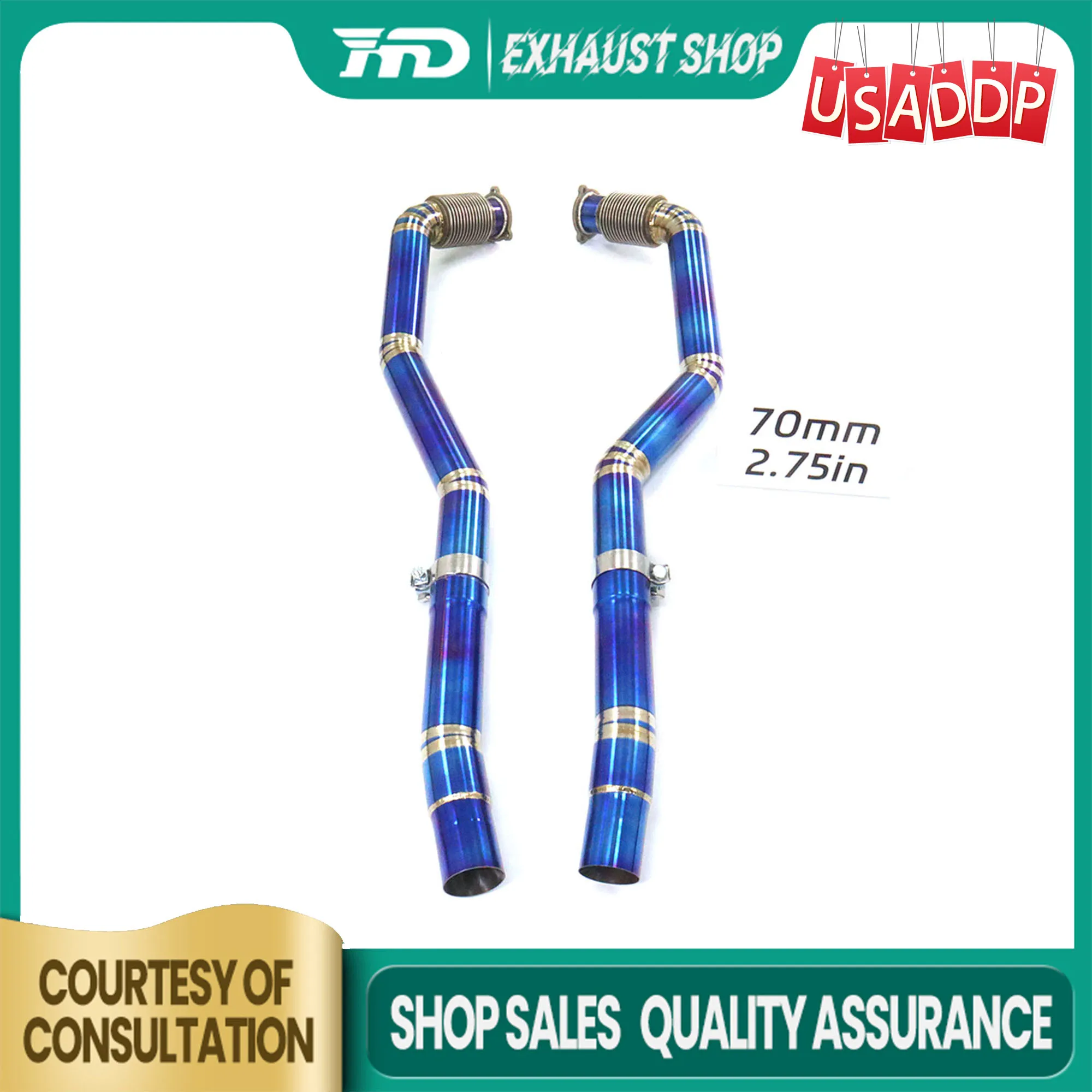 

Резонантная трубка HMD для Porsche Macan 3.0T Высокоточная выхлопная система Ti Сменная установка