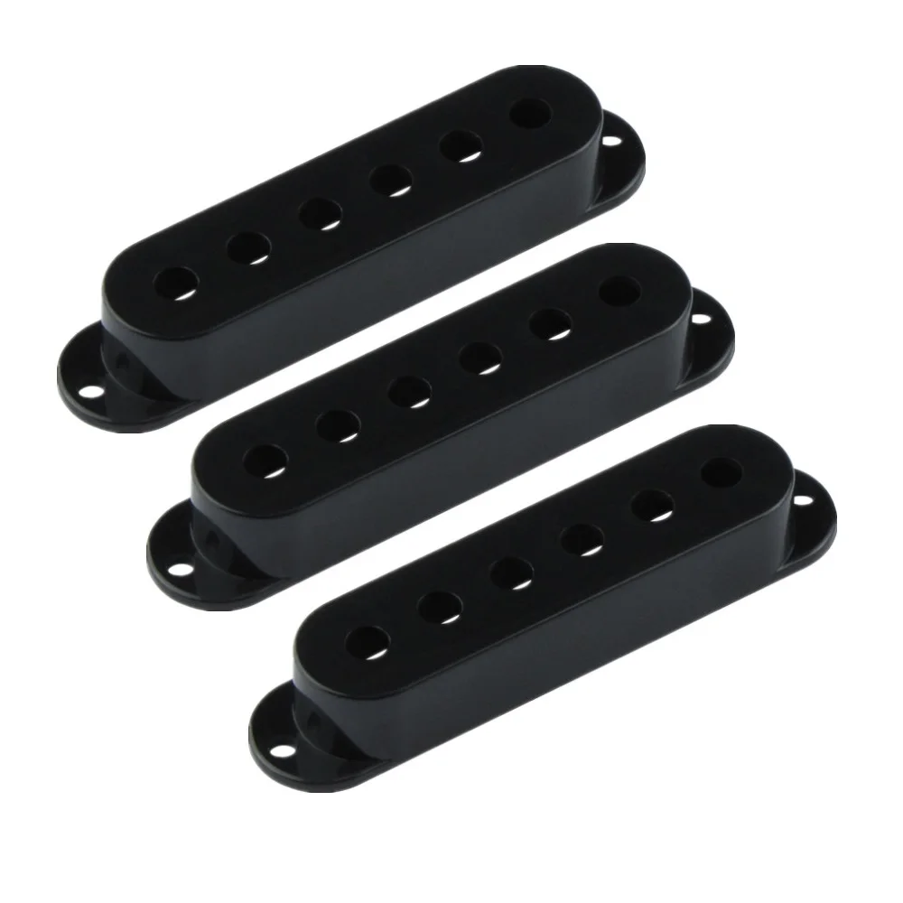 NEW 3pcs Black ST Guitar Single Coil Pickup Covers 48mm/50mm/52mm For Electric Guitar Accessories