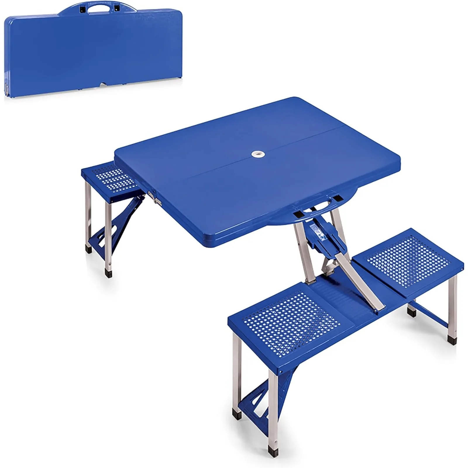 

US Folding Picnic Table, Camping Table, Outdoor Table with Umbrella Hole