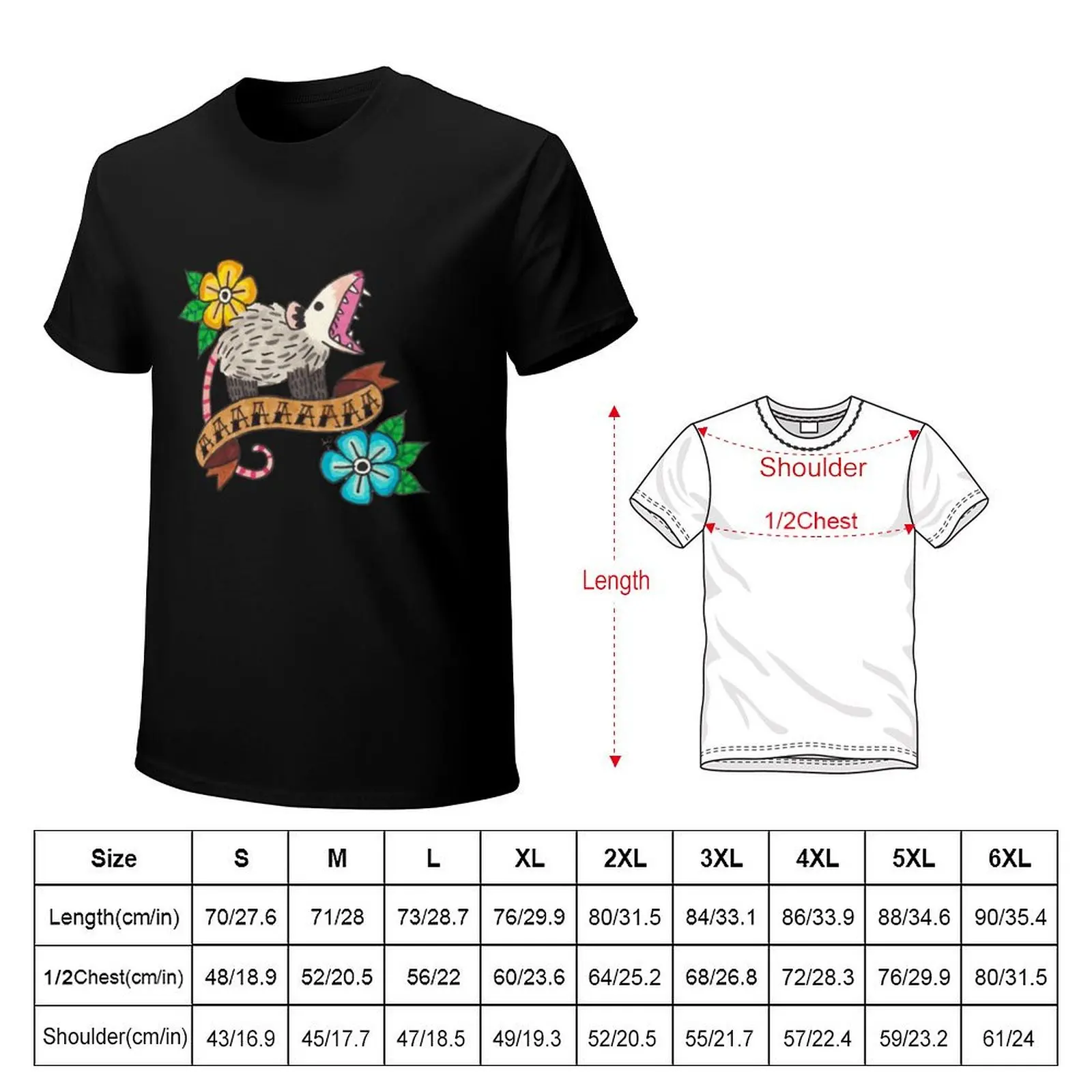 Tattoo Poss - Opossum T-Shirt t shirt man luxury T-Shirt