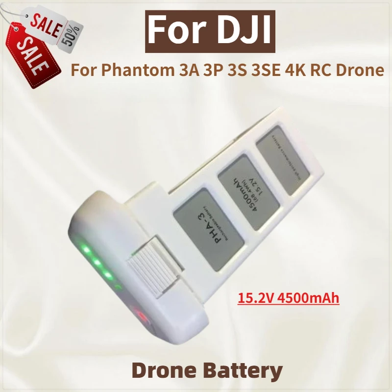 

High Quality 15.2V 4500mAh Battery for DJI Phantom 3P 3S 3A 3SE 4K RC Drone Brand New Replacement Battery