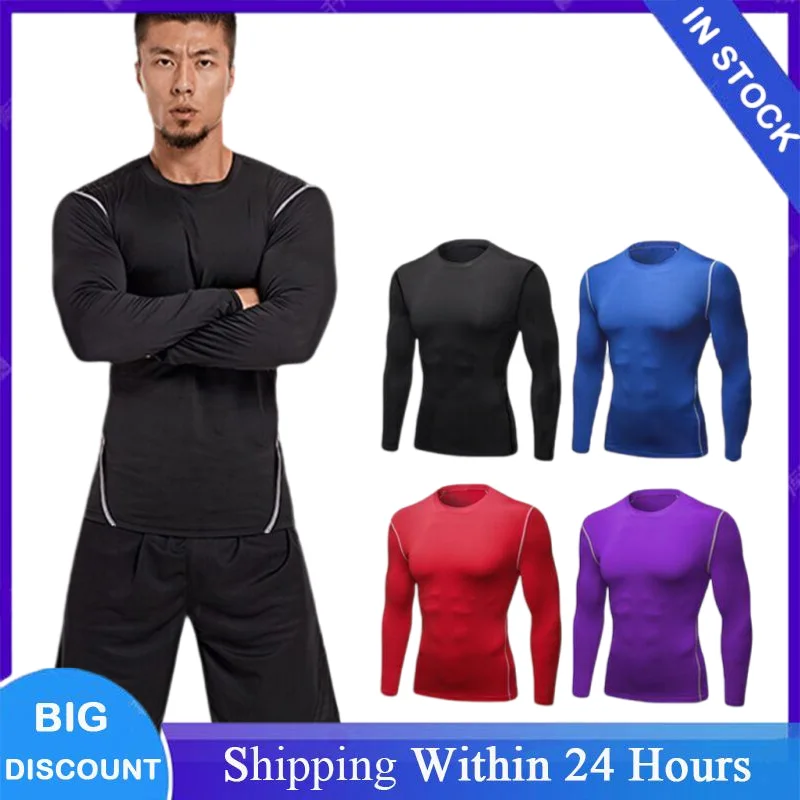 

Men's Shapers Compression Long Sleeve Sports T-Shirt Fitness Fashion Shirts High Elasticity Quick Drying Gym Sportswears