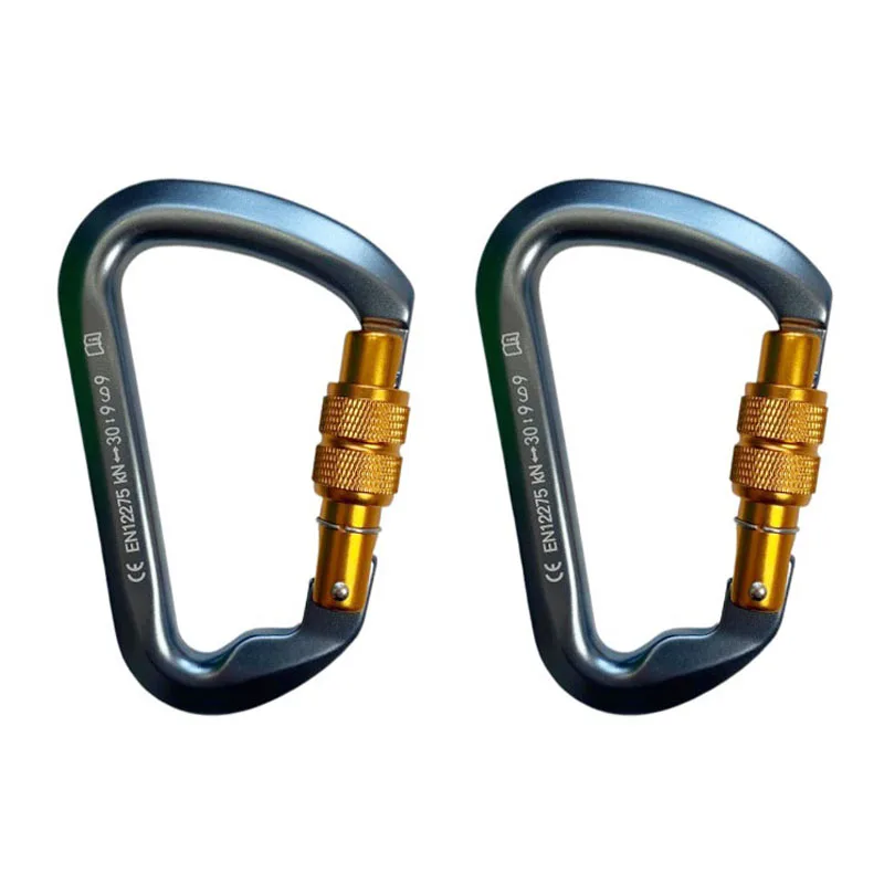 NONE Outdoor Karabiner Klettern Berglandung 30kN Haken Hohe Höhe Karabiner Aluminium Legierung Sicherheit Schnalle Ausrüstung 10