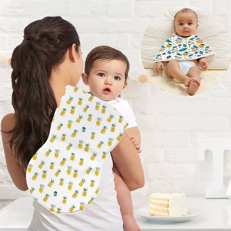 5pcs/lot Sublimation Baby Burp Cloth Towel Reusable Baby Bibs Soft Infant Saliva Towel Blank for Heat Press Printing