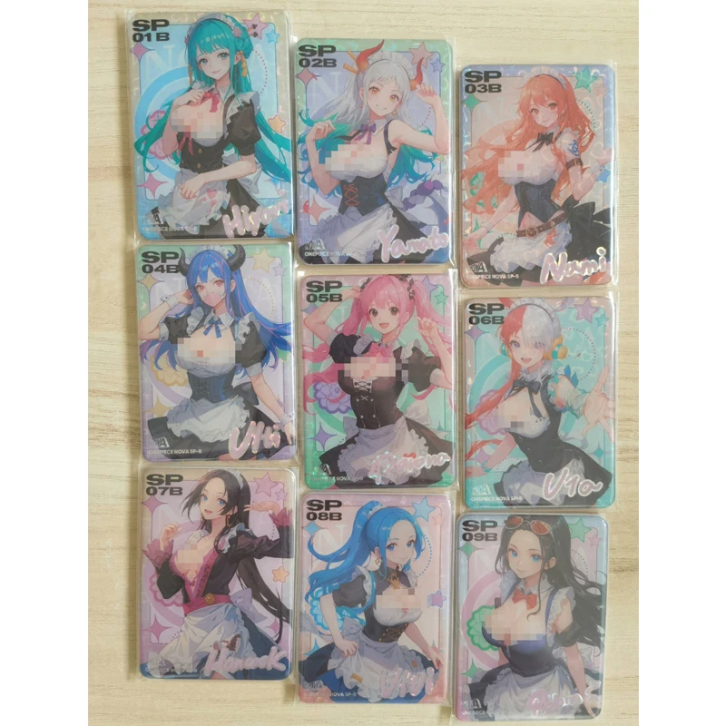 Anime One Piece Luffy Zoro Nami Robin Yamato Usopp Vivi Uta Hancock Collectible Cards Christmas Birthday Gifts Children\'s Toys