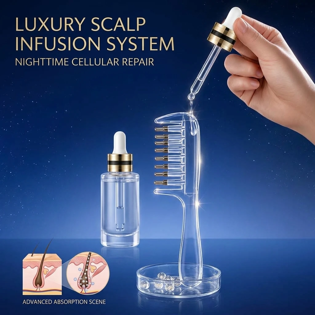 Minotaur Scalp Applicator Essential Oil Comb Crystal Guide Massage Liquid Comb Divine Tool for Aromatherapy And Hair Care