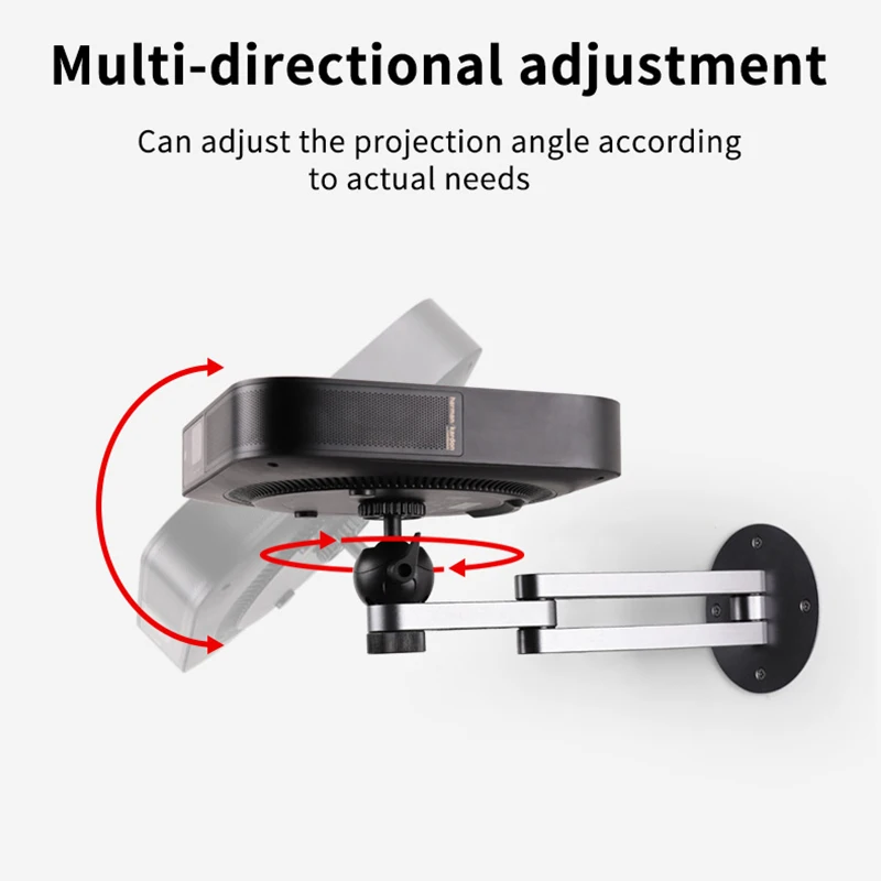 Projector Wall Mount Bracket Multi-angle Adjustable Foldable Wall Support Aluminum Alloy Projector Stand  Accessory