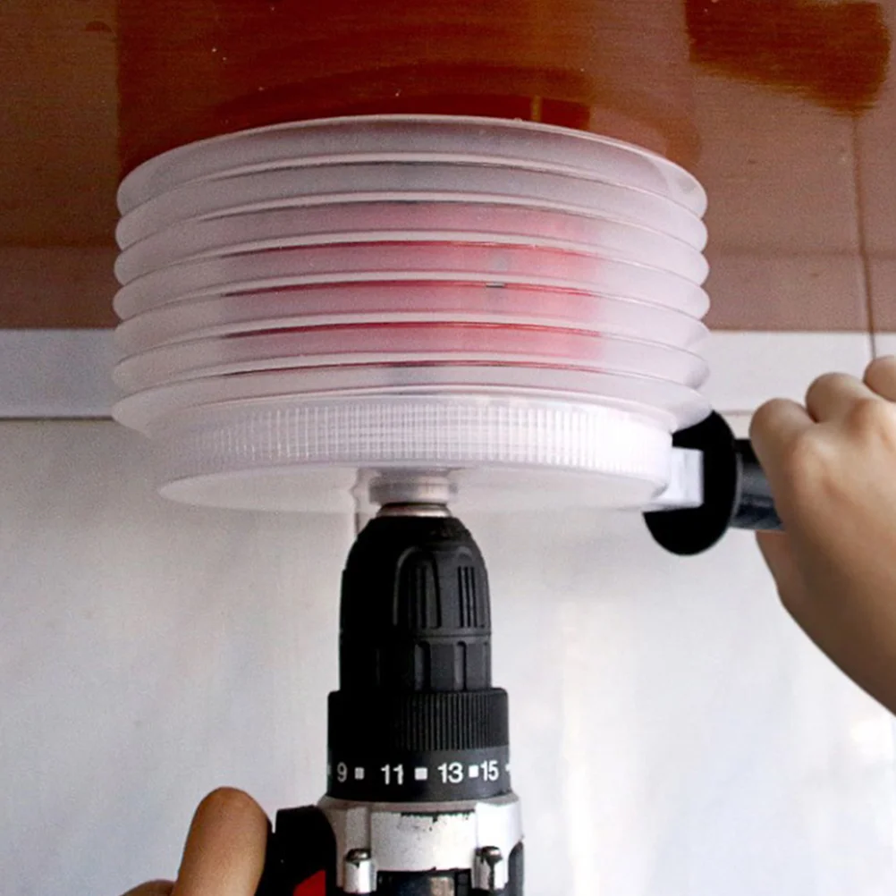

Dust Cover 125mm Electric Drill Collector with Handle for Woodworking Ceiling Downlights Speakers Spotlights Plastic