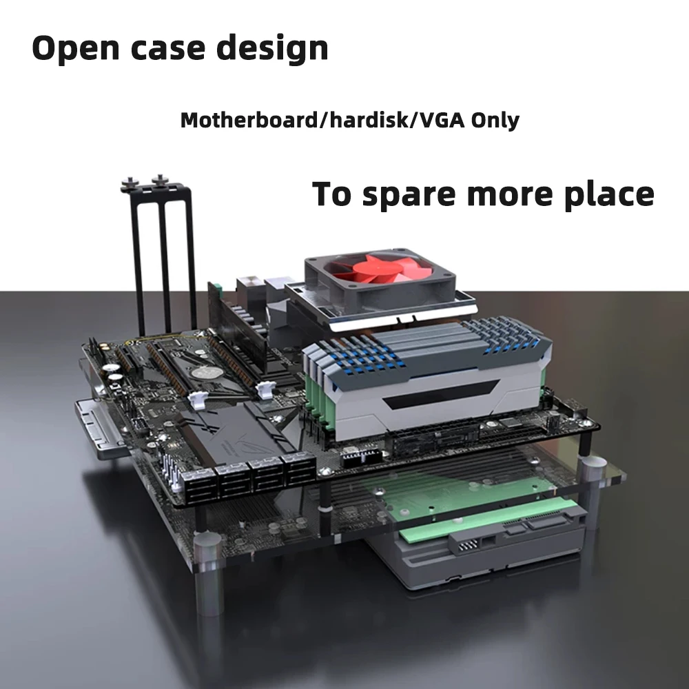 MOBO Platform Computer Chassis Accessories Transparent Single Board Motherboard Bracket ATX Open Case M-ATX Motherboard/ITX