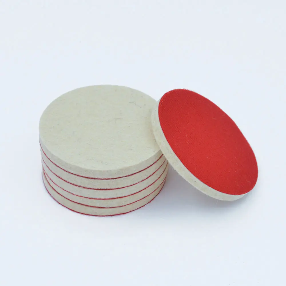 Wool Polishing Pad Buffing Wheel Hook Loop Backing Disc Accessory For Rotary Tool Mirror Finish Grinding Car Detailing