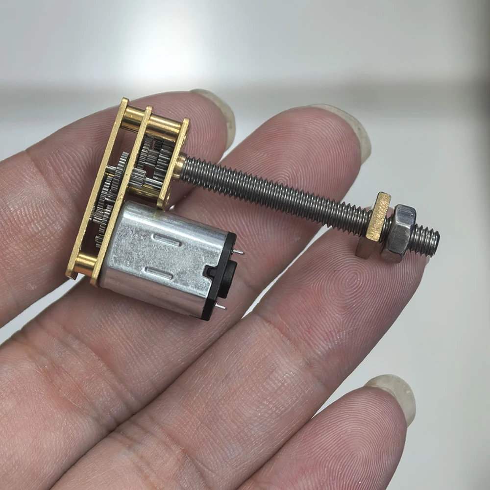 DC 3V-6V 15rpm-300RPM N20 Full Metal Gearbox Gear Motor With 35mm M4 Thread Flip Output Shaft 35mm
