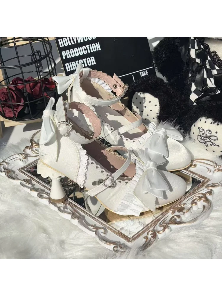 Lolita Original Design Wind Chime Dance High Heels Alien Heels Luo Shoes Elegant Girls' Tea Party Single Shoes