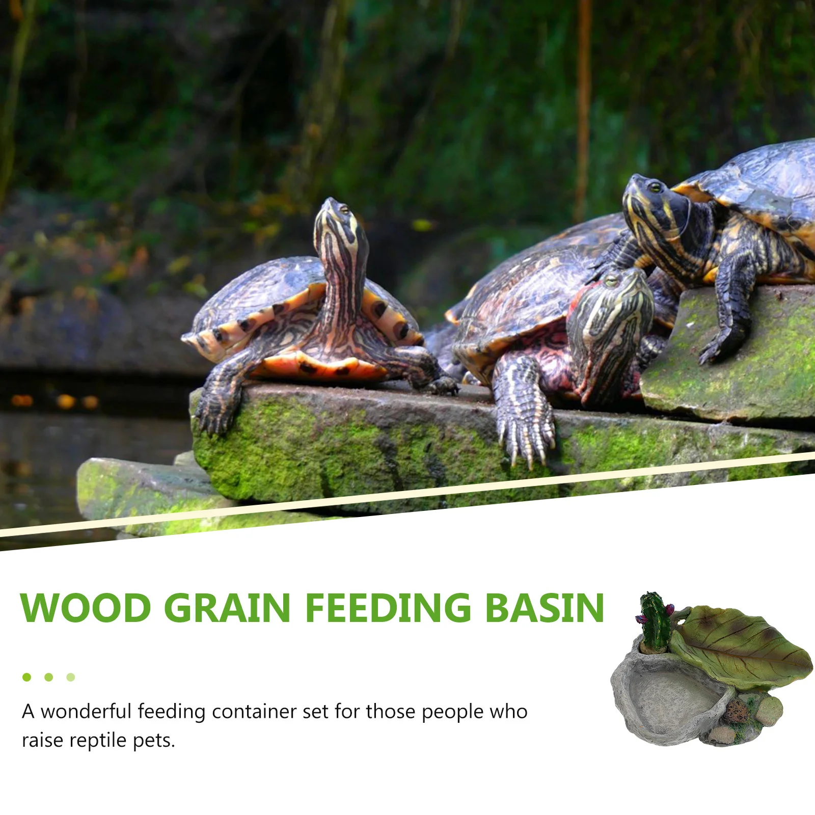 

Reptile Water Bowl Resin Dish Durable Feeder for Gecko Lizard Spider Pet Supplies Reptile Food Bowl