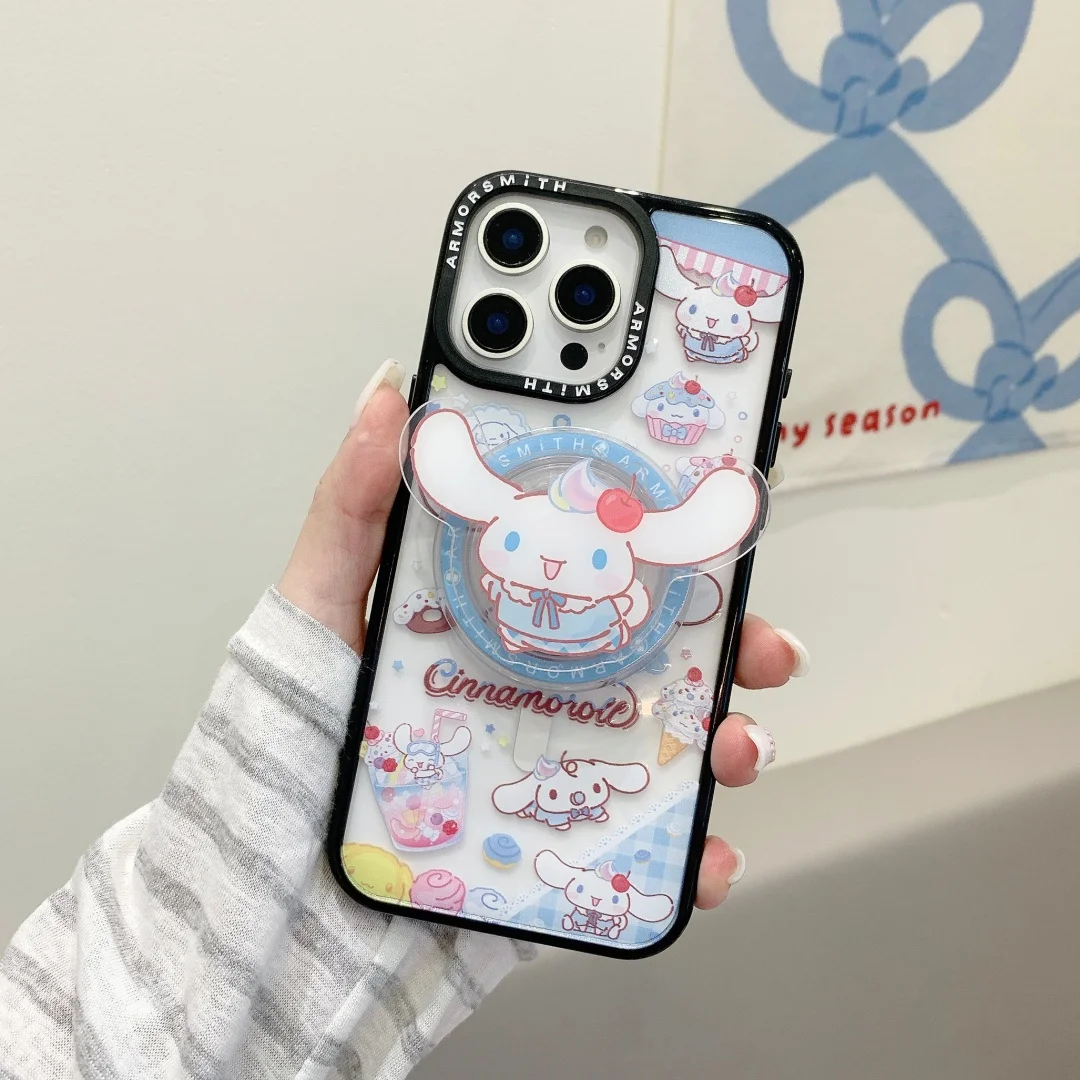 

Summer juice Cherry Cinnamoroll Magnetic Phone Case For iPhone 17 16 E 15 14 13 12 11 Pro Max For Pad Magsafe Smart Tok Stand﻿