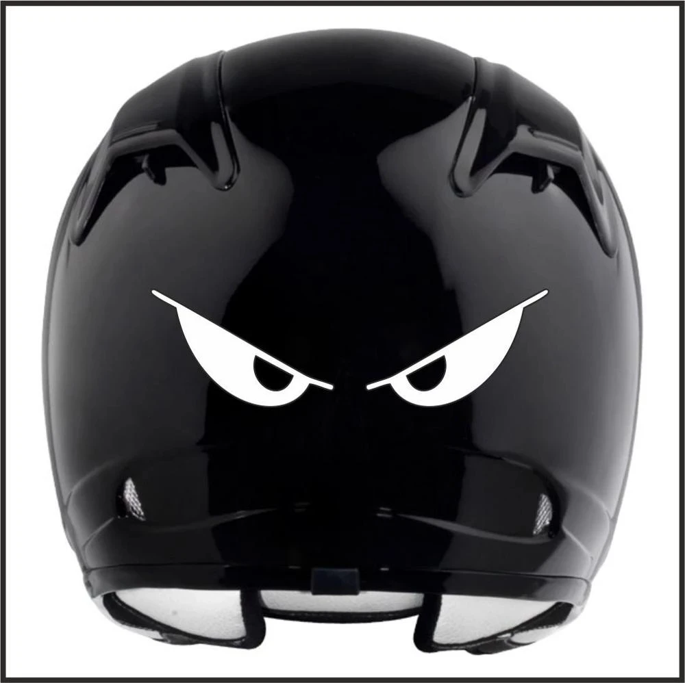 1pcs Reflective Car  Sticker Motorcycle Helmet Evil Eyes Shape Body Sticker Personalized Decoration Sticker