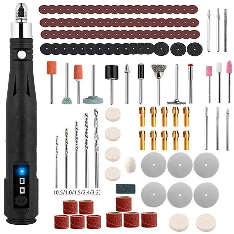 

Mini Electric Nail Grinding Machine Smooth Intelligent Speed Electric Manicure Device Nail Polishing Nail Tool Set Blue