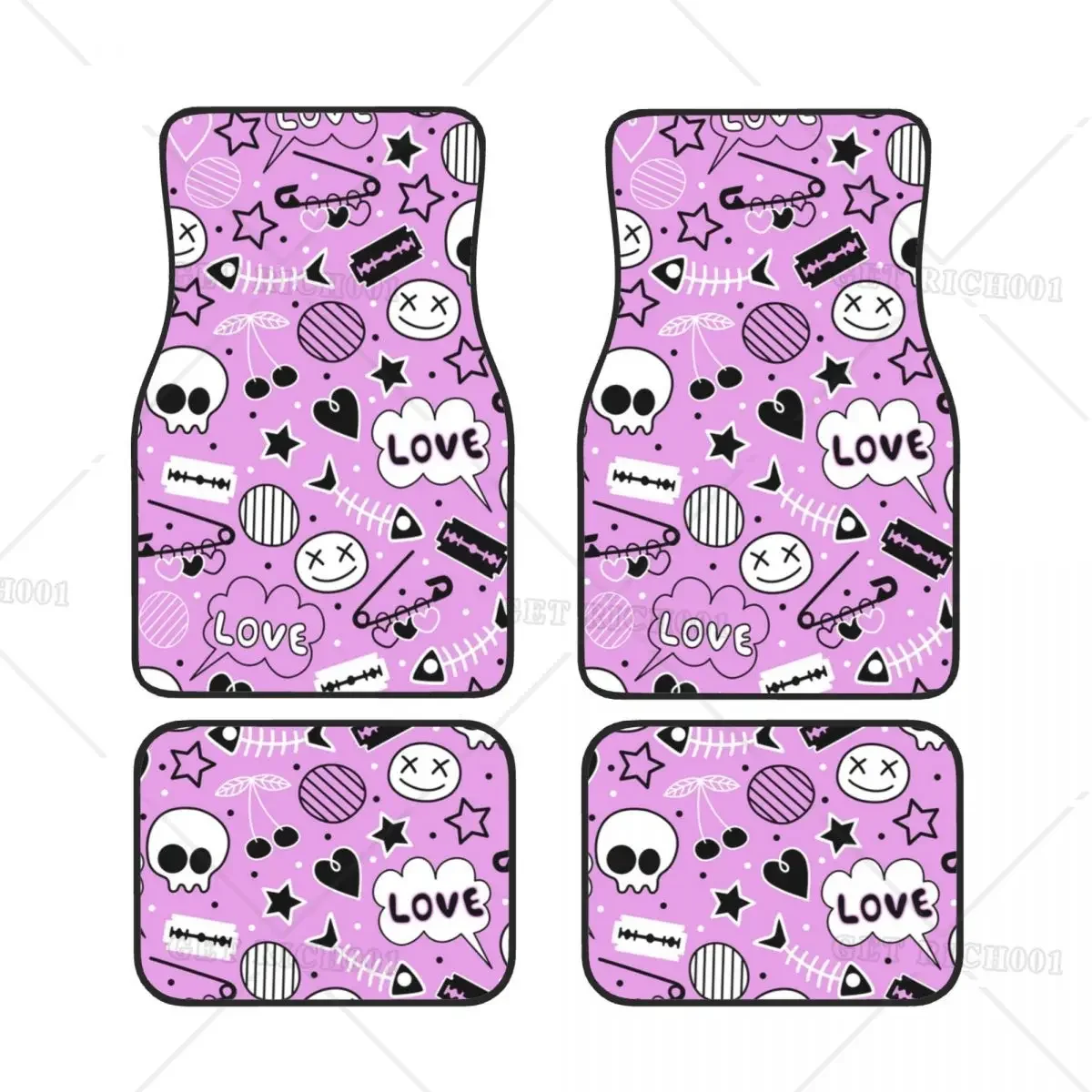 

Sugar Skull Y2K-alfombrillas para el suelo l coche, accesorios para el coche para mujer y niña, alfombras gruesas talla única,