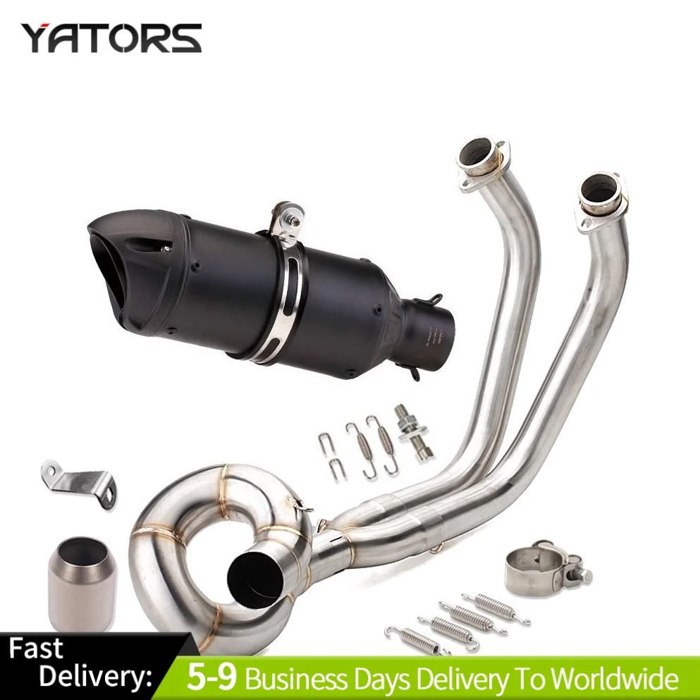 

For Kawasaki Z650 Ninja 650 2017-2023 Exhaust System Header Pipe+Black Muffler Exhausts Pipes