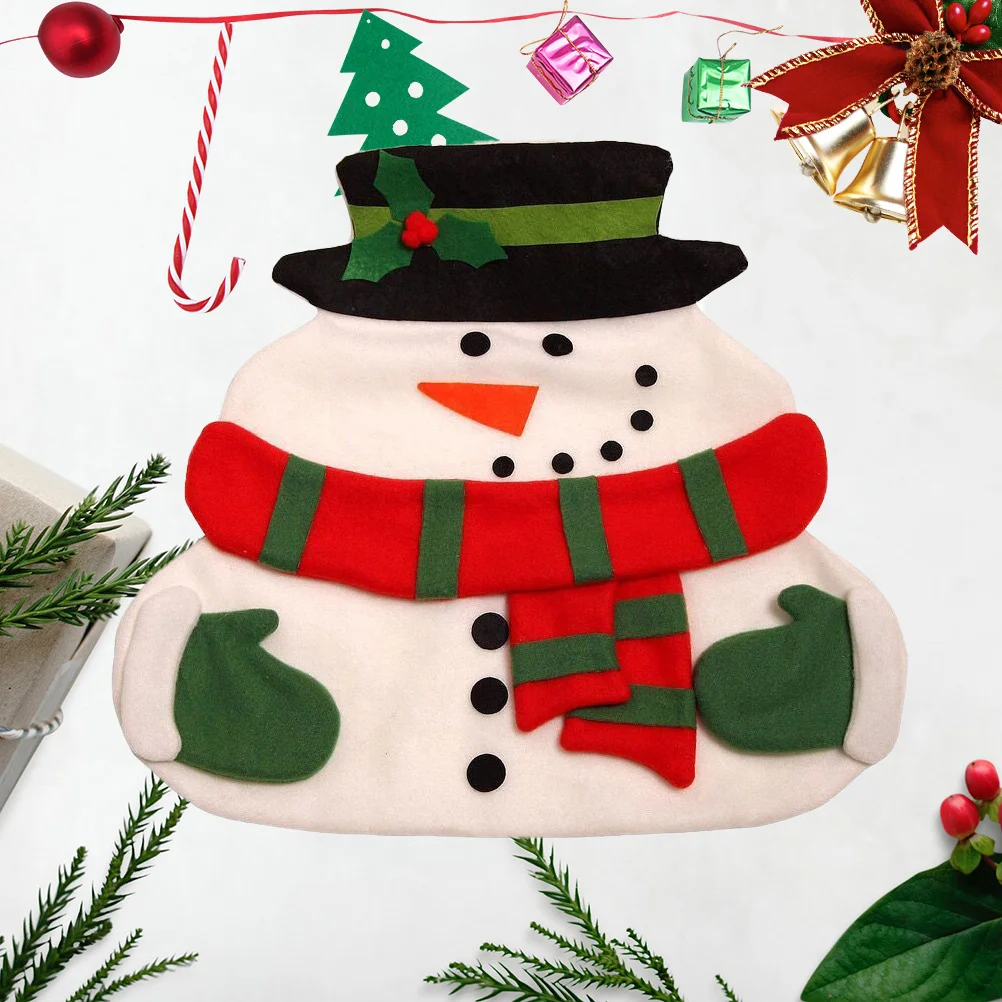 

Christmas Snowman Placemat Dining Table Mat Cartoon Design Scratch Resistant Stainproof Desktop Protector Home Restaurant