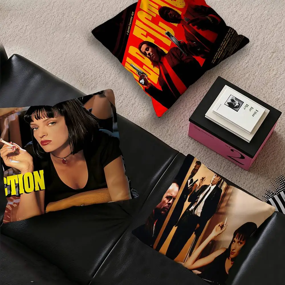 Movie P-Pulp F-Fiction Personalized picture text home decorative pillows Household Gifts 45x45cm