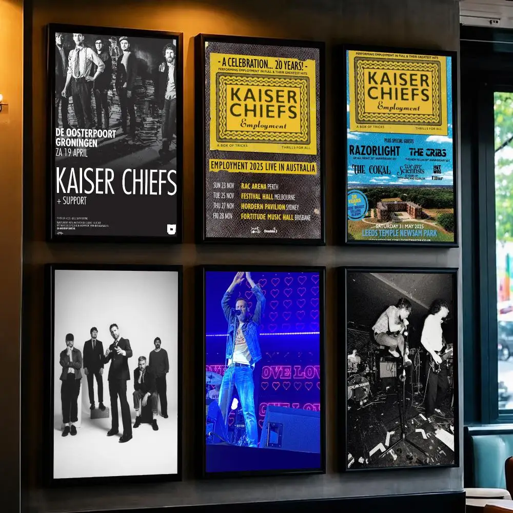 band K-Kaiser Chiefs-S Poster Decorative Wall Art Sticker for Cafe Office Bedroom and Living Room