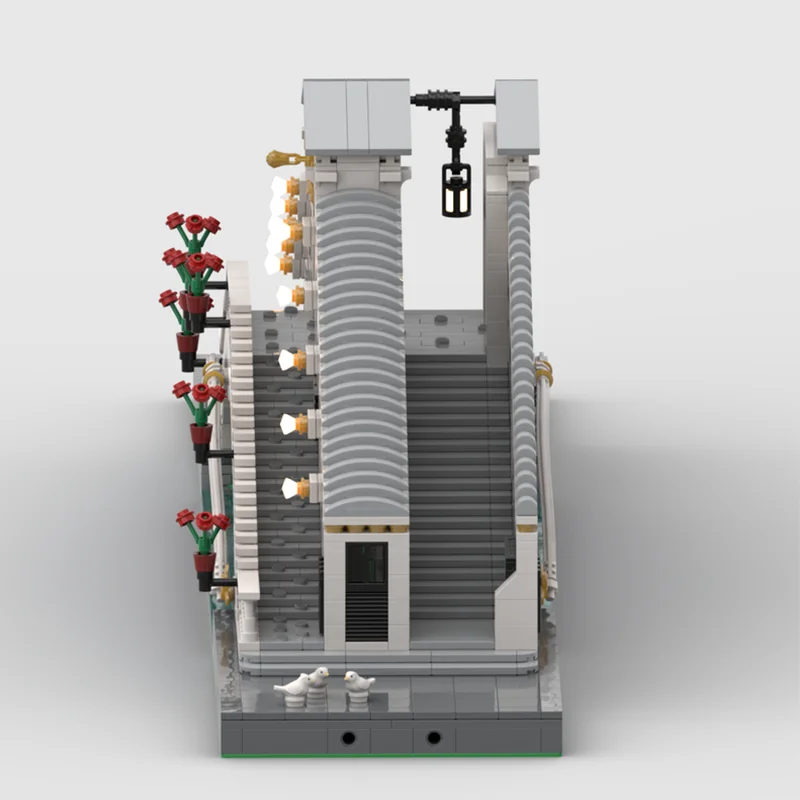 2840 Stück MOC Rialto Bridge Venedig DIY Modellbausteine Geburtstagsspielzeug Geschenk für Reiseerinnerungen