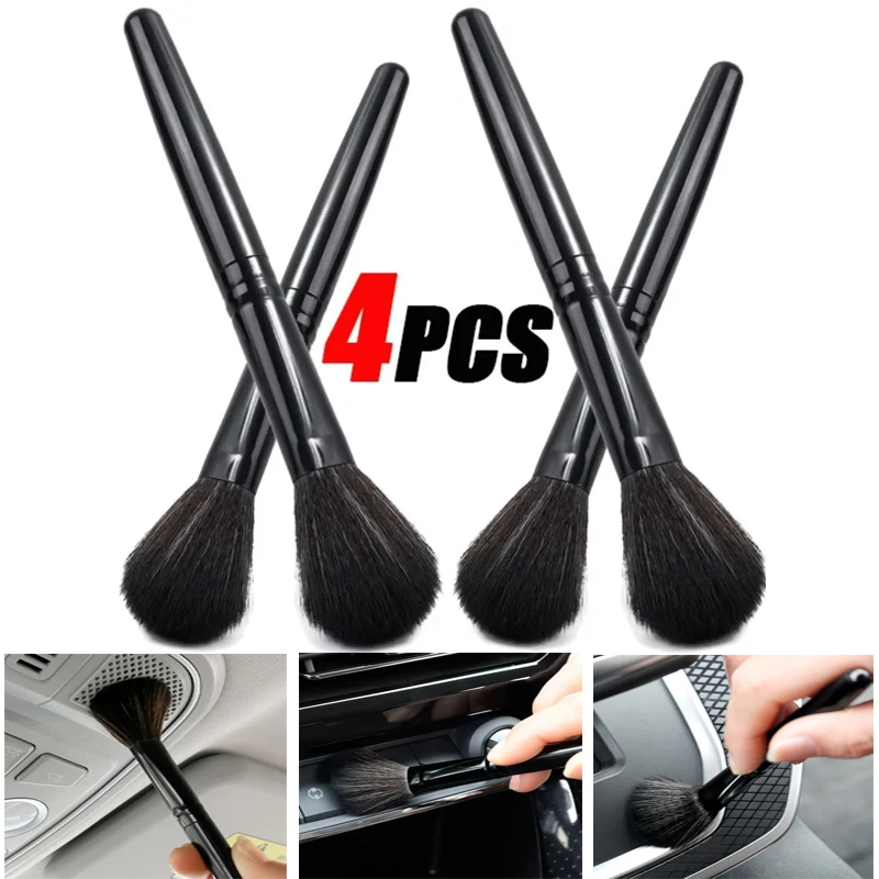 1-4 Pcs Ultra-Soft Bristles Cleaning Brush Car Interior Detailing Duster Dashboard Air Outlet Cleaning Brushes Corner Wash Tools