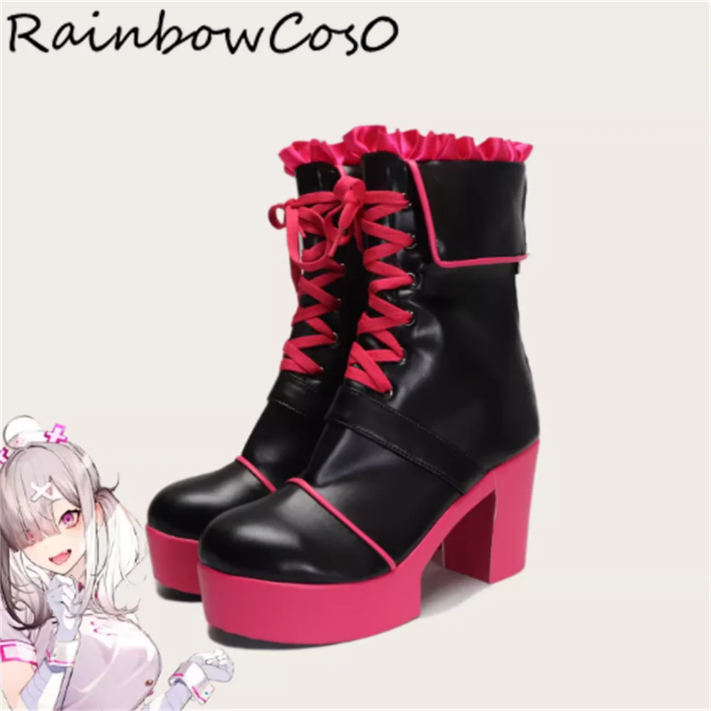 Sukoya Kana Virtual YouTuber VTuber Cosplay Shoes Boots Game Anime Party Halloween RainbowCos0 W5422