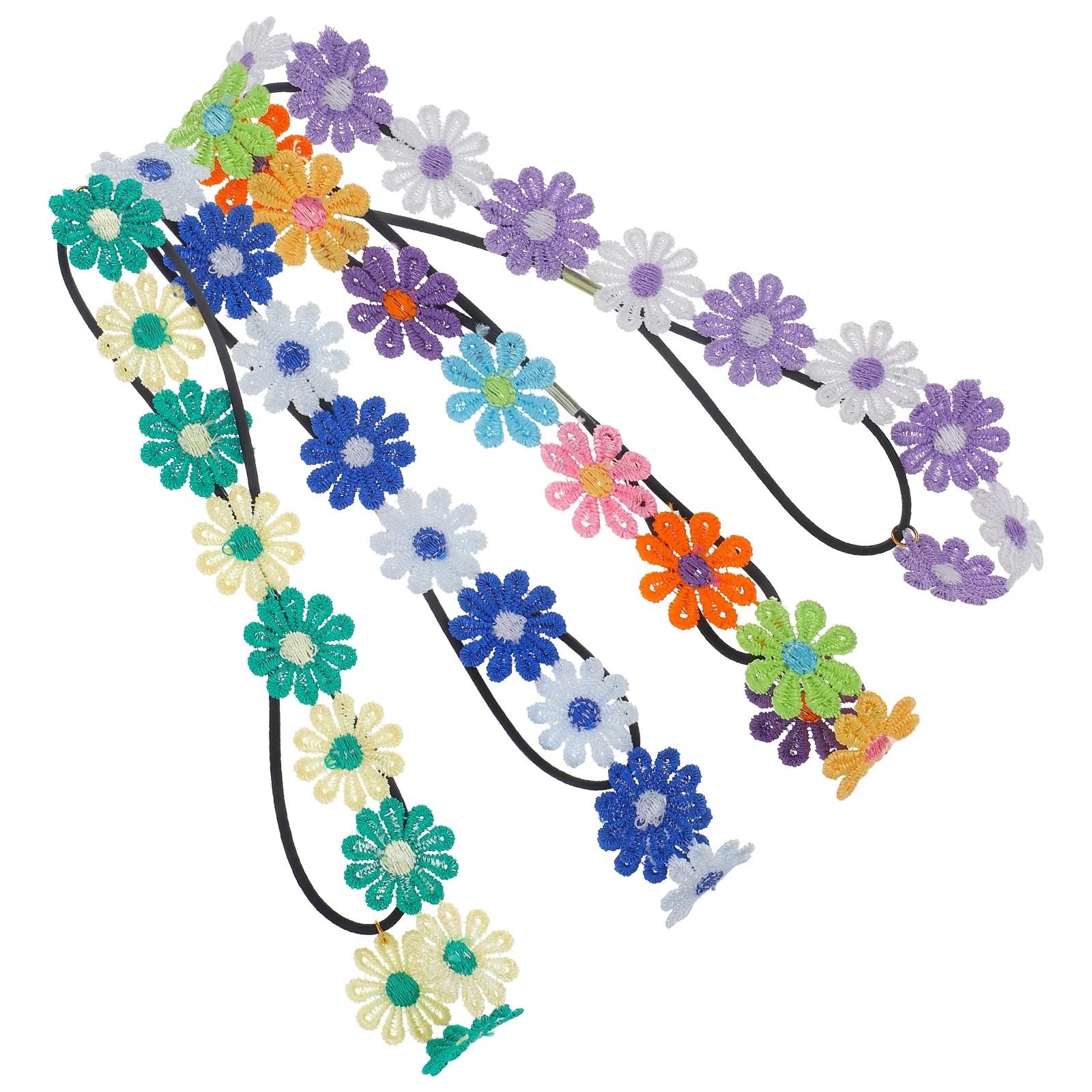 

4pcs Daisy Headb s Girls Summer Floral Toddler Baby Hair Flower Headb s Accessories Kids Stretchy Headdress