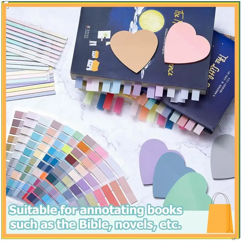 L52A-مجموعة الشرح، حقيبة مقلمة، 300 ملاحظة لاصقة شفافة، 2640 ملصق لاصق، 11 قلم حبر جل، 12 علامة تسليط الضوء على