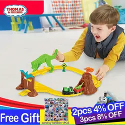 Original Thomas & Friends the Mini Train Alloy Adventure Dinosaur Park set Railway Track Boy Gift Model Car Toys For Children