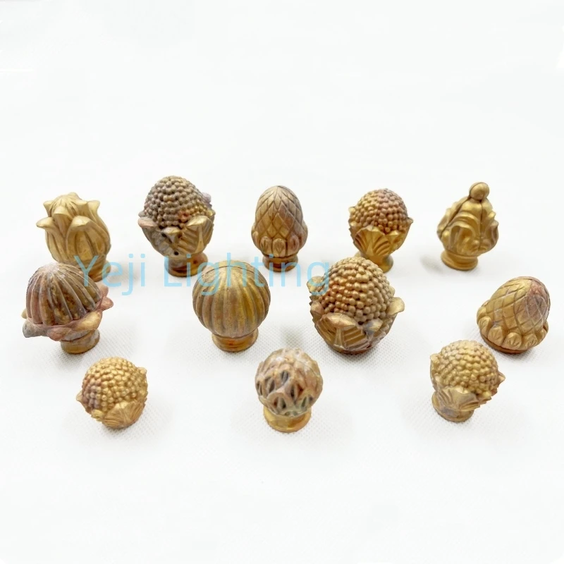Vintage Light Pure Copper Decorative Nut Original Copper Decorative Nut European Style Ceiling Nut M10 Thread Nut Crystal Lamp