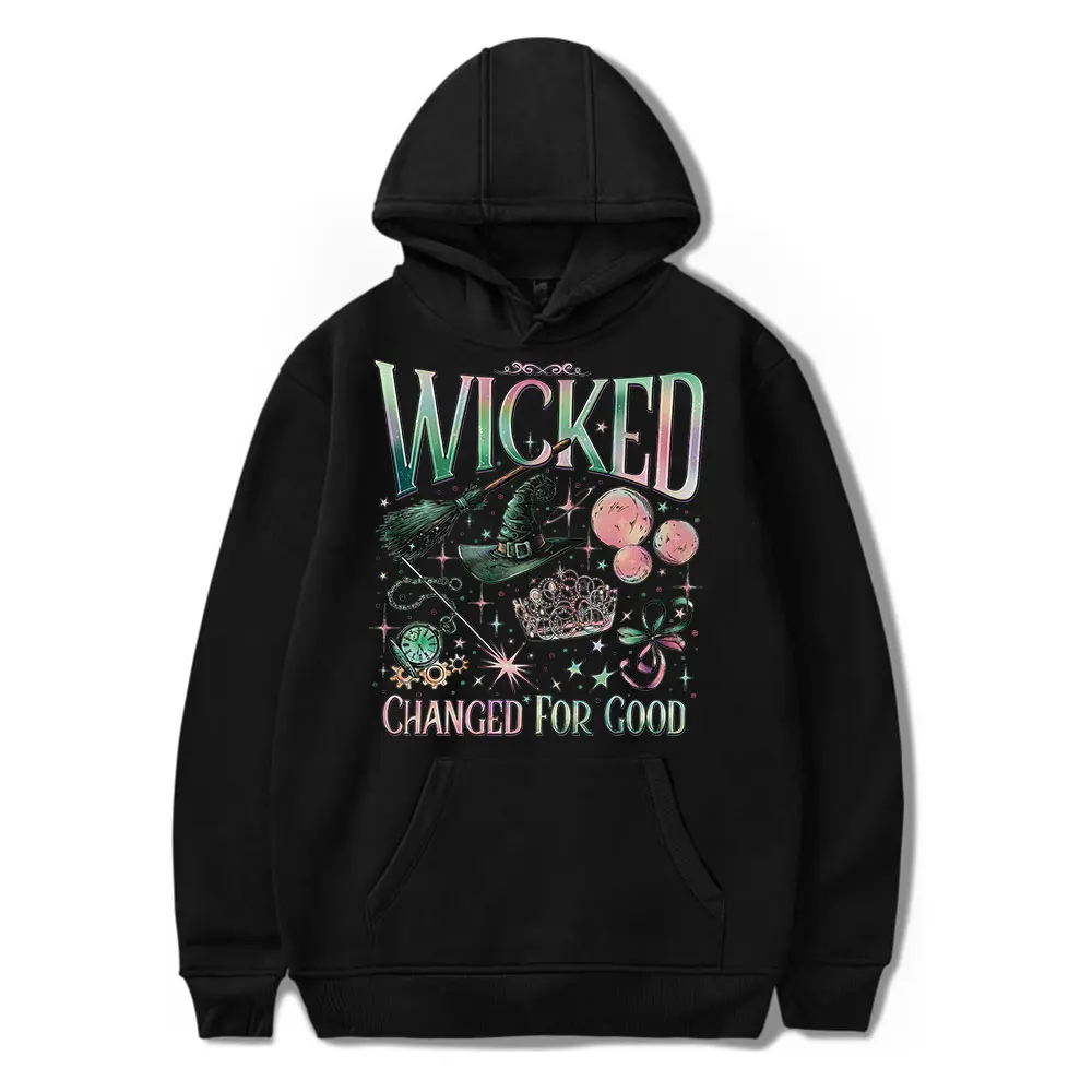 Wicked Changed For Good Vintage 90s Hoodie Men and Women Hip-hop Sports Harajuku Pullover Sweatshirt Spring Sweatshirt